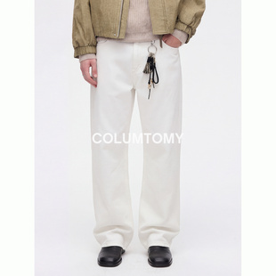 美式牛仔男士中直简水洗2026春季新款宽松休闲高级cleanfit长裤潮