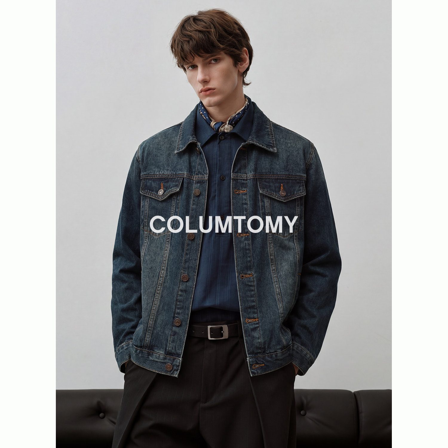 翻领牛仔外套男士休闲夹克老钱风2026年春秋季新款高级感美式