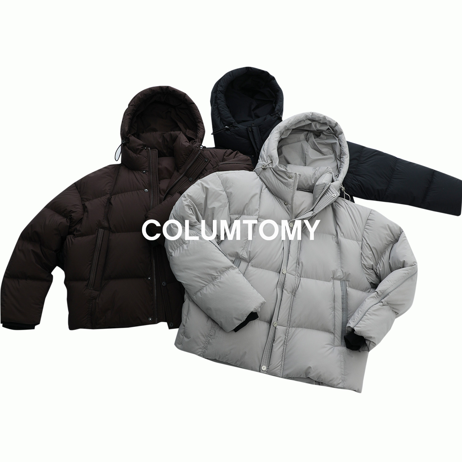 【像素豆腐块】2025AW冬季新款男士90白鸭绒羽绒服加厚面包服外套