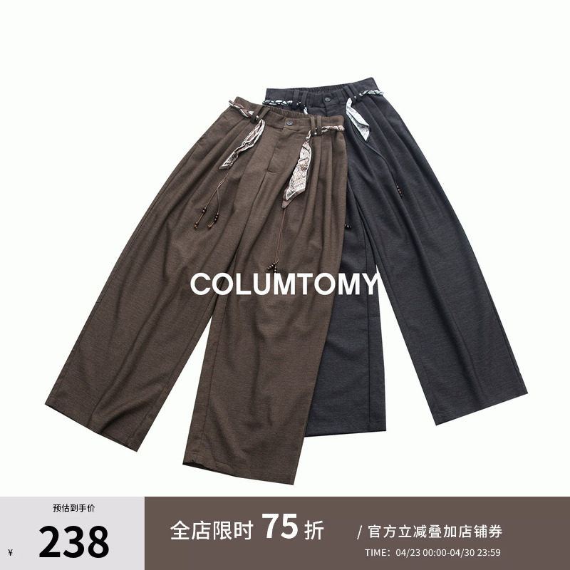 休闲长裤子男款2026新款Cleanfit阔腿宽松西裤夏季薄款高级感美式