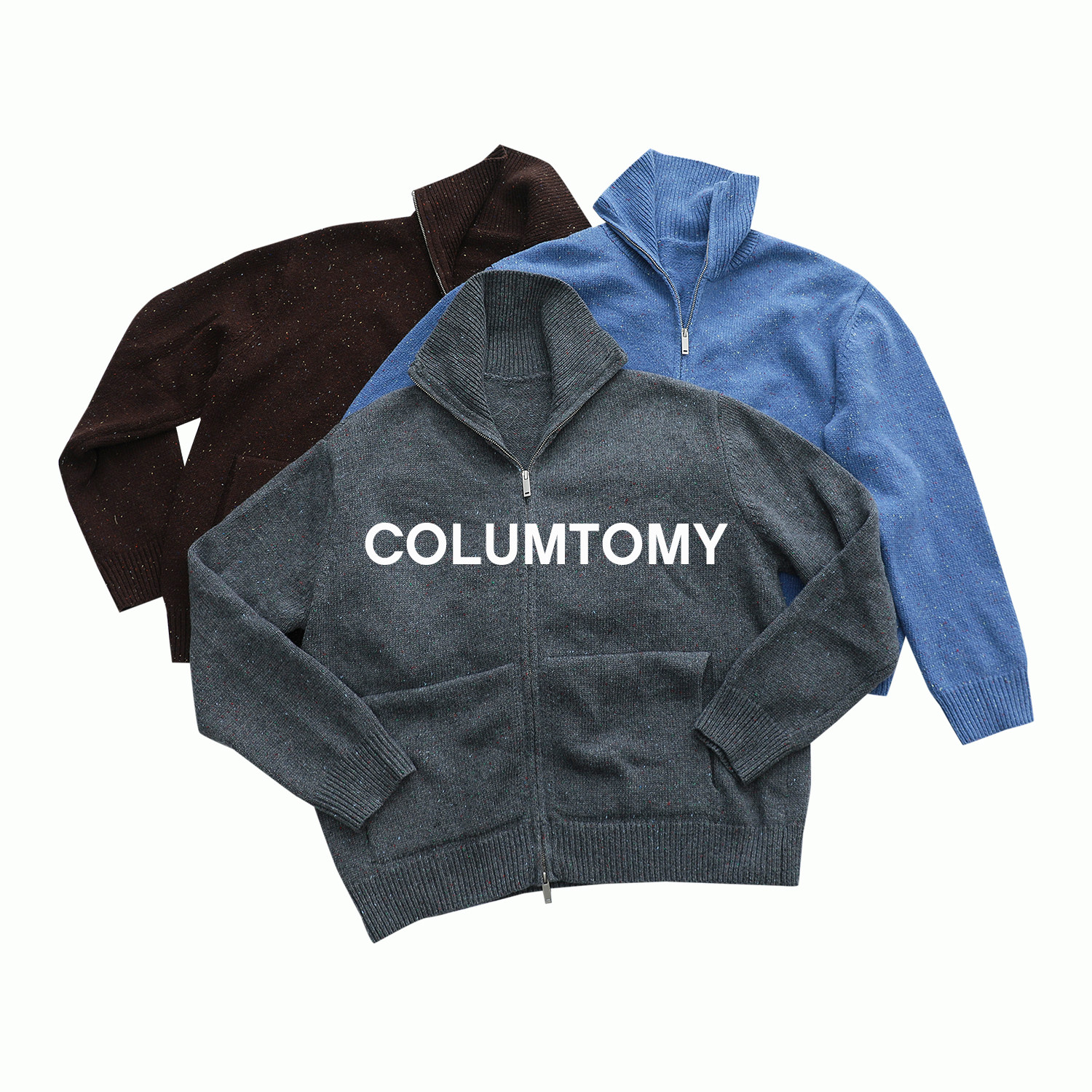 羊毛混纺开衫毛衣男女款2025秋冬季新款重磅高领拉链针织衫情侣