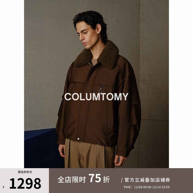 90白鹅绒毛领羽绒服2025冬季新款短款老钱风男外套高级感加厚保暖