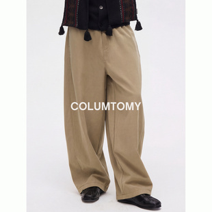 美式2026春秋季新款高级感cleanfit直筒阔腿男士小弯刀休闲长裤子