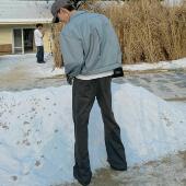 美式 子长裤 欧美高街vibe裤 BUFANSTUDIO苔藓绿cleanfit微喇牛仔裤