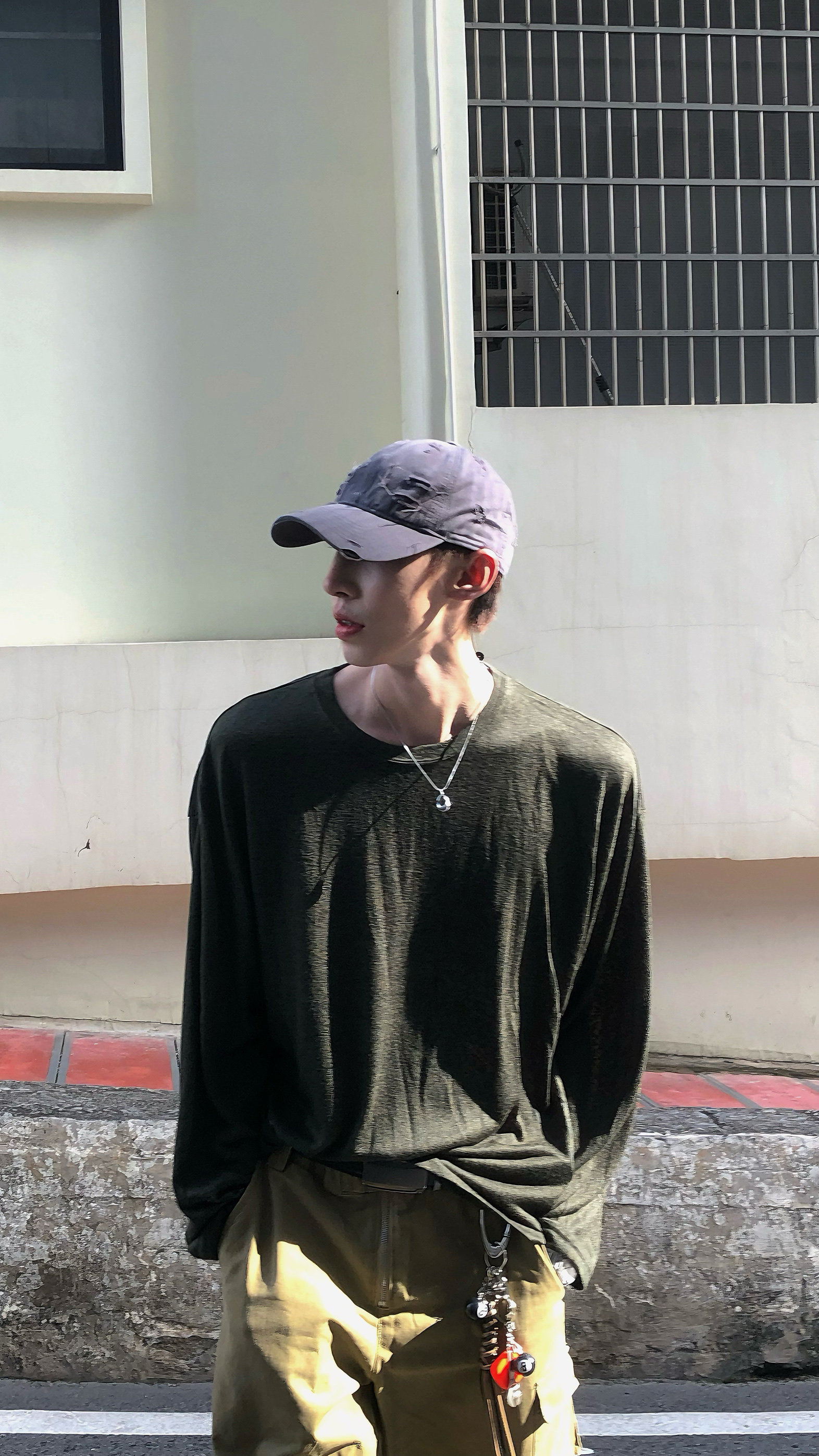 BUFANSTUDIO‘有序肌理’纯棉针织打底长袖Tee宽松cleanfit轻薄