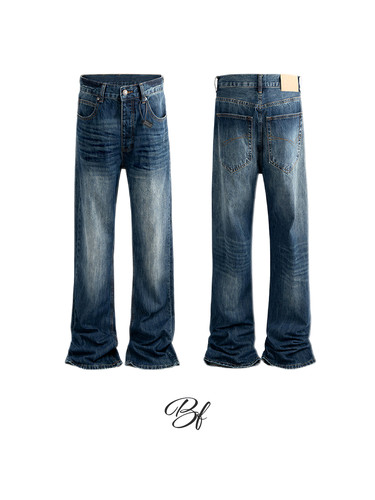 BUFANSTUDIO美式复古水洗牛仔裤