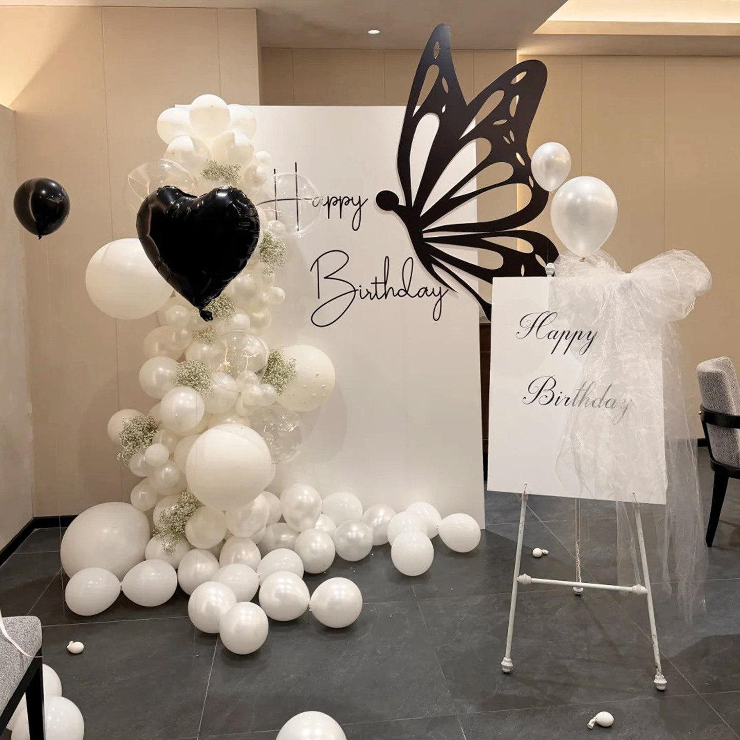 生日布置场景装饰二十成人礼男女孩女神30岁仪式氛围感背景墙kt板