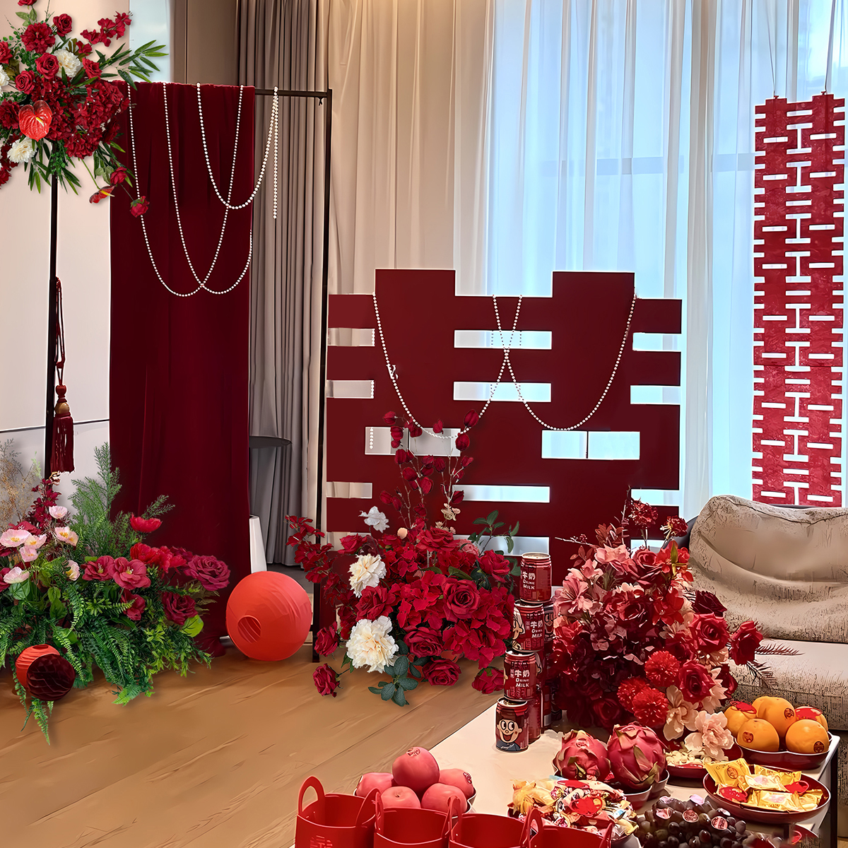 结婚布置婚房客厅摆件吾家有喜迎宾牌卧室女方出嫁婚礼拍照用品