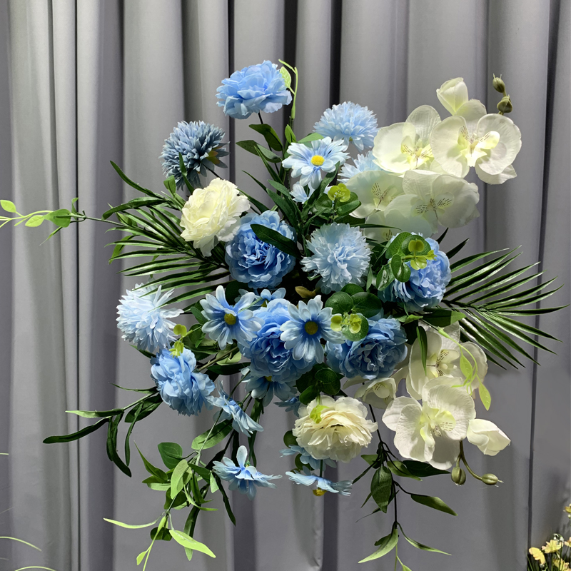 仿真花地排花婚礼订婚生日布置成品道具装饰迎宾路引摆件假花挂饰