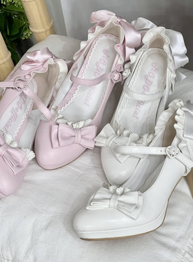 现货丨人偶花嫁丨优雅高跟Lolita鞋小尖圆头cla女鞋