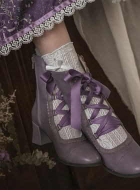 尾款丨天使花墙合作款丨摩多modo原创Lolita绑带单靴