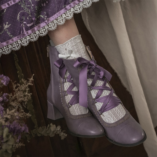 尾款丨天使花墙合作款丨摩多modo原创Lolita绑带单靴