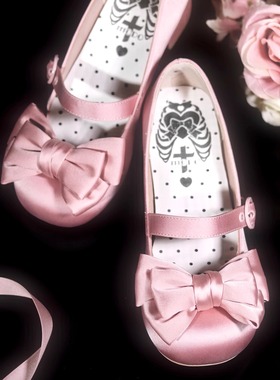 现货丨茜茜-圆头丨摩多modo原创Lolita圆头缎面单鞋