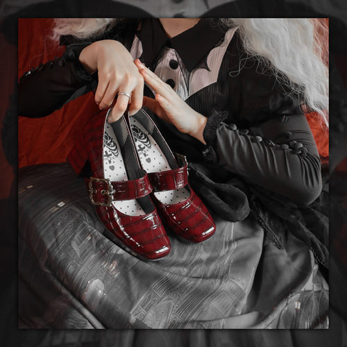 再贩定金丨玛格丽特摩多modo原创Lolita尖头一字带玛丽珍