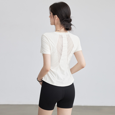 VOJ瑜伽服女运动上衣健身短袖T恤