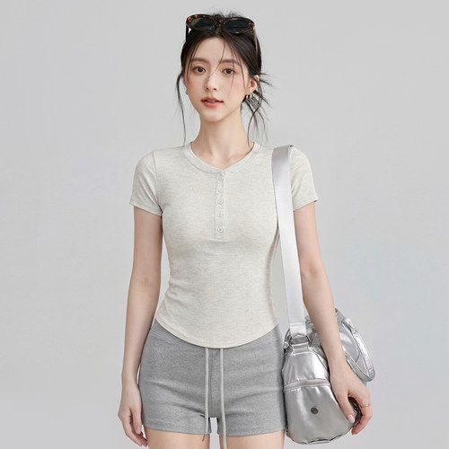 VOJ瑜伽服短袖女运动上衣瑜伽服