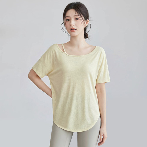VOJ瑜伽服罩女夏衫运动短袖透气