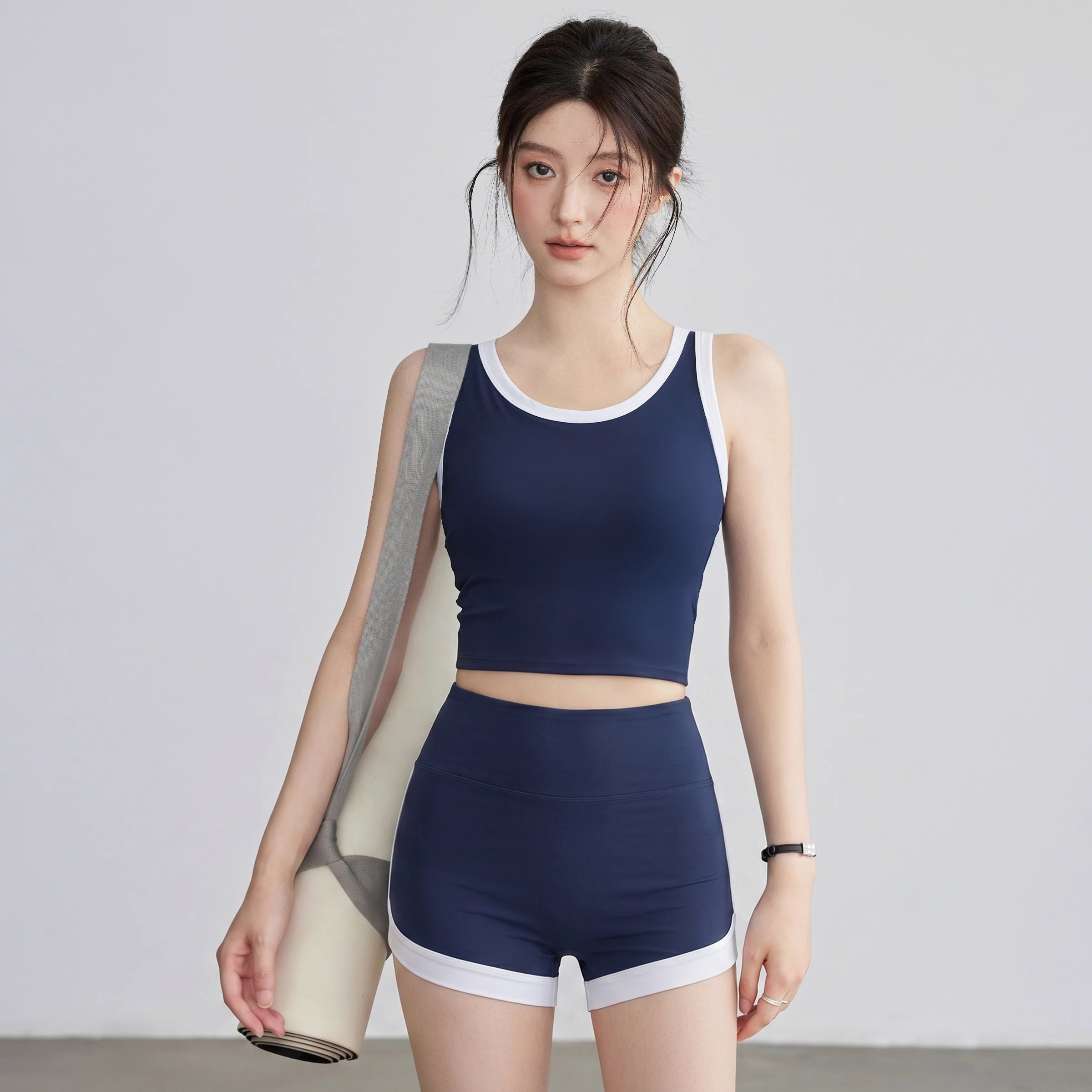 VOJ健身背心女夏季2026新款文胸一体式跑步训瑜伽练套装运动内衣