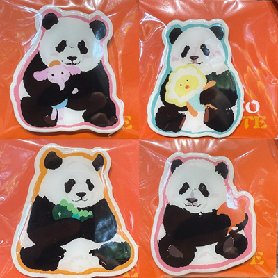 【新品】重庆动物园大熊猫渝可渝爱奇三妹冰箱贴代购