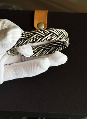 手工编织足银999吉言手镯