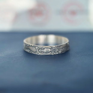 招财貔貅银手镯女999纯银手镯2025新款錾刻镶嵌足银镯子仿古男款