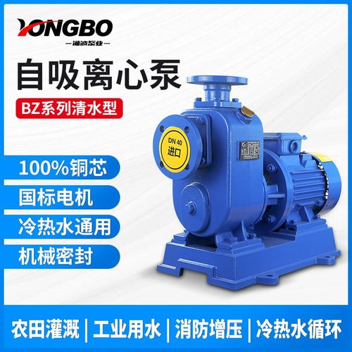 BZ自吸离心泵380v管道泵卧式离心泵大流量高扬程管道自吸泵