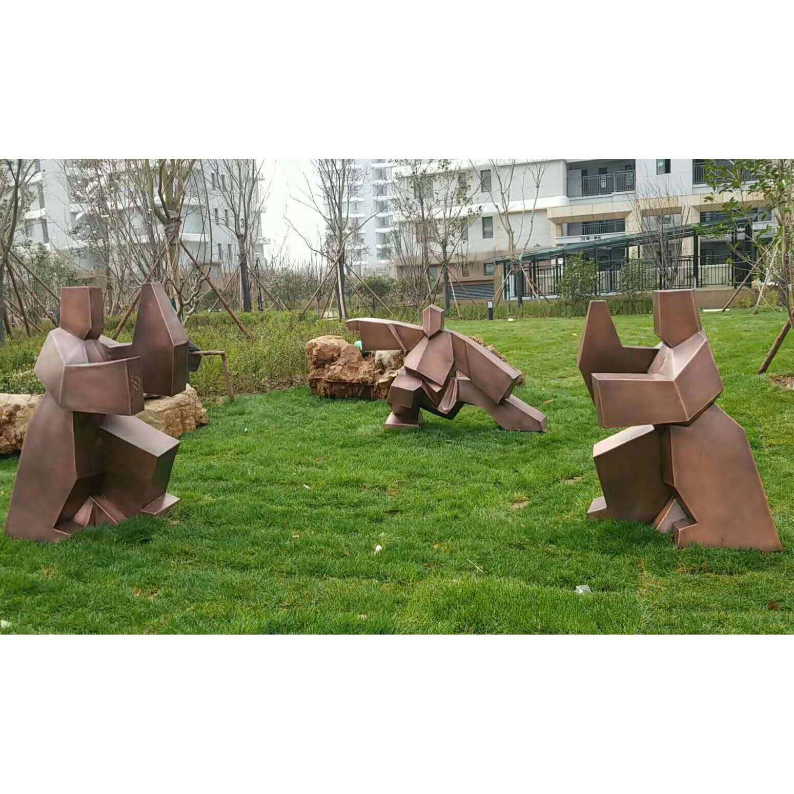 广场创意抽象户外公园景观大型不锈钢树金属雕塑造型摆件