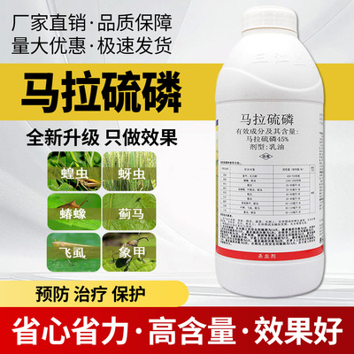 45%马拉硫磷杀虫剂盲蝽蟓蚜虫飞虱蓟马叶蝉黏虫象甲长白蚧杀虫剂