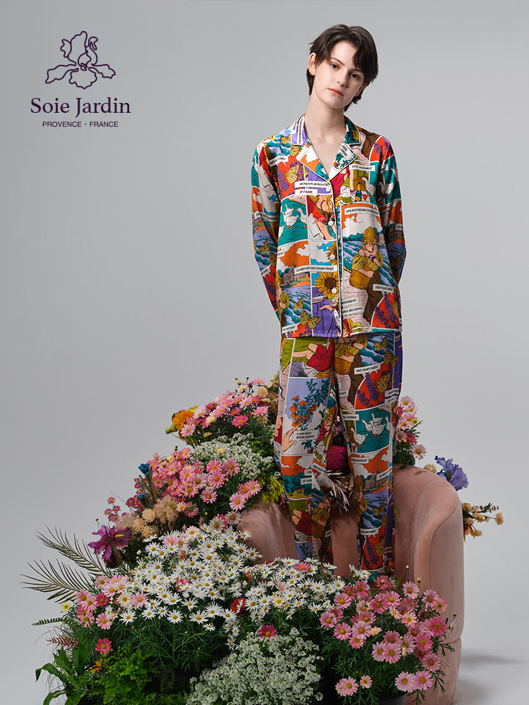 soiejardin真丝套装桑蚕丝