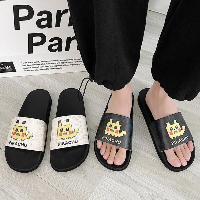 新款卡通方块皮卡丘拖鞋女夏季家居室内情侣个性家用凉拖鞋男外穿,居家布艺,居家凉拖/凉鞋,淘宝优惠券,粉丝福利购,淘宝优惠卷