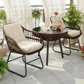 阳台小桌椅茶桌椅组合户外阳光房休闲网红茶几椅子小型三件套庭院