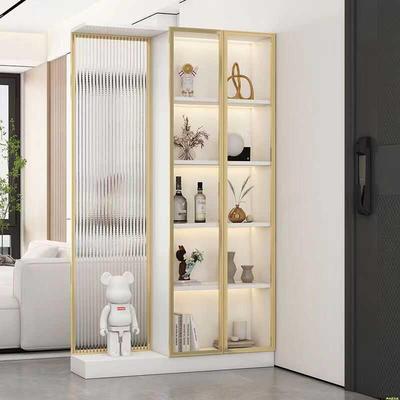 屏风隔断客厅2025新款沙发边轻奢长虹玻璃入户正对门玄关隔断柜