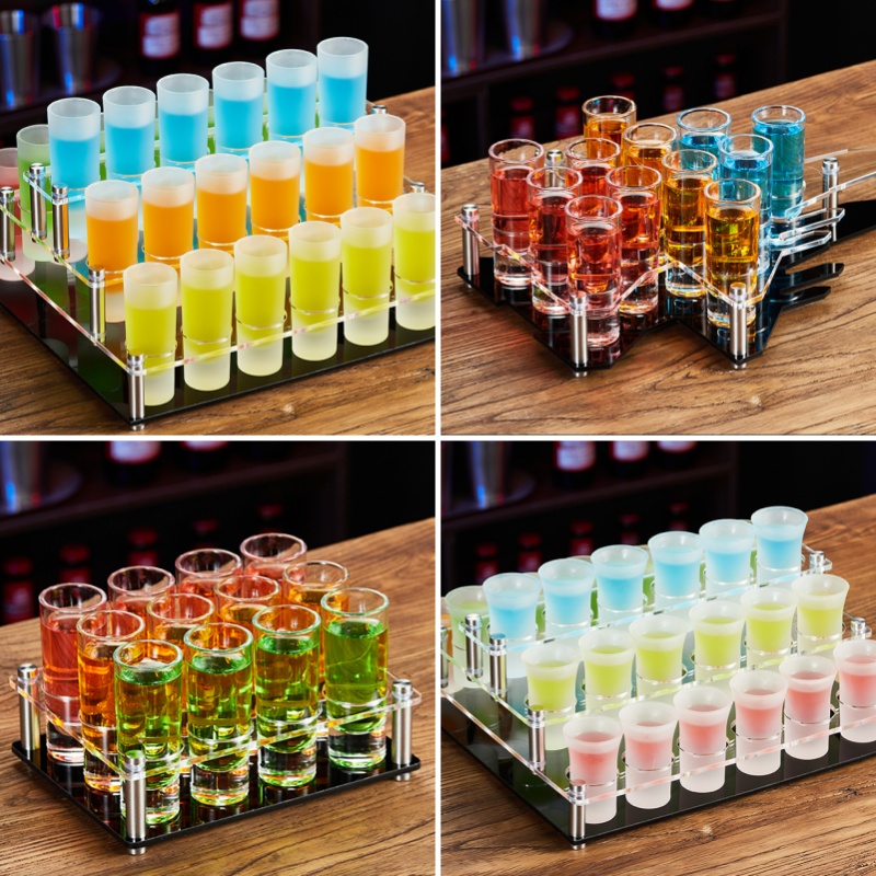 酒吧shot杯斗酒杯B52酒杯轰炸机一口杯套装杯架KTV烈酒杯鸡尾酒杯