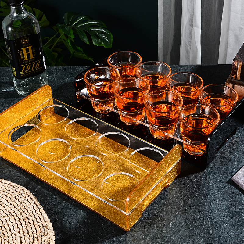 加厚亚克力抗压耐摔酒杯收纳架