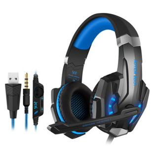 因卓G9000头戴式电脑游戏耳机3.5+USB孔耳麦适用于PS4 笔记本手机