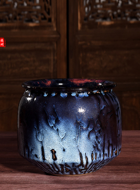 王秋红手工花瓶钧瓷摆件