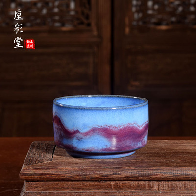 杨志手工茶器煤烧直口杯