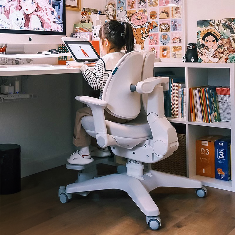 黑白调G6儿童学习椅可调节升降小学生座椅写字凳子书桌椅子