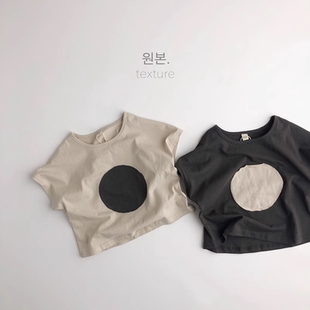 夏装 福利 男女童T恤短袖 纯色上衣 儿童洋气宽松宝宝小童夏季