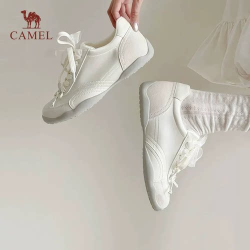 camel薄底芭蕾风轻便舒适德训鞋 内增高/魔术贴