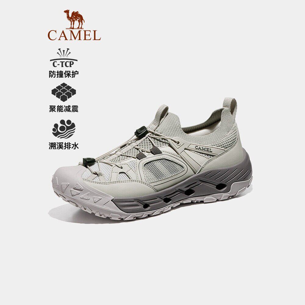骆驼休闲溯溪鞋男2026新款夏季网面透气防滑沙滩鞋徒步户外运动鞋