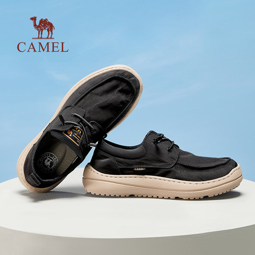 休闲懒人男鞋骆驼一脚蹬潮流