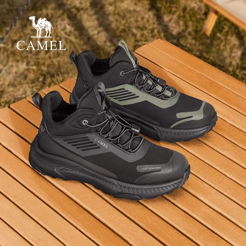 骆驼加绒男鞋2025新款冬季爸爸运动鞋棉鞋户外高帮保暖徒步登山鞋