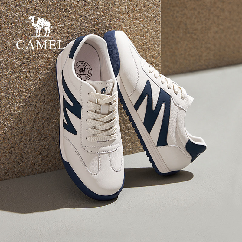 骆驼男鞋2026春季轻盈软弹休闲百搭复古德训鞋经典小白鞋男,流行男鞋,时尚休闲鞋,淘宝优惠券,粉丝福利购,淘宝优惠卷