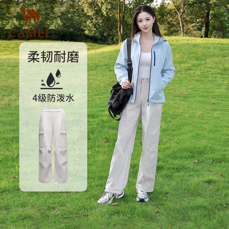 骆驼软壳裤女秋冬新款户外