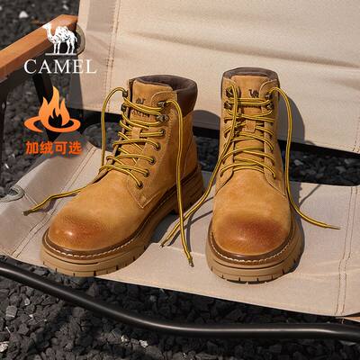 新款男鞋骆驼休闲马丁靴