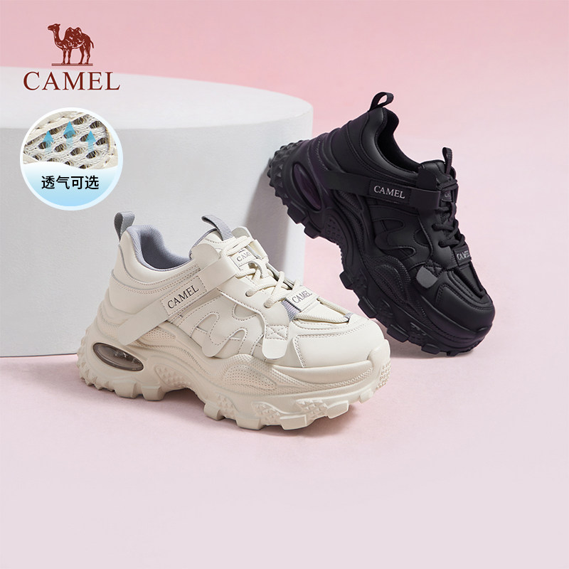 骆驼女鞋2026春季户外休闲运动鞋徒步登山鞋时尚休闲鞋厚底老爹鞋