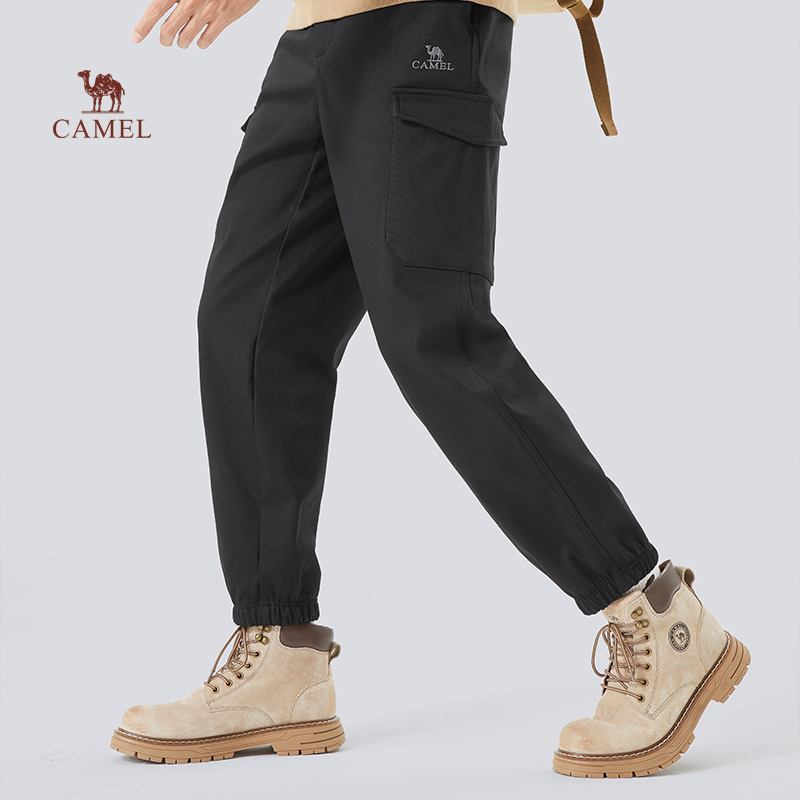 骆驼工装裤刺绣男女休闲裤
