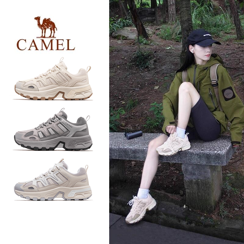 骆驼太行女鞋秋冬厚底防滑登山鞋