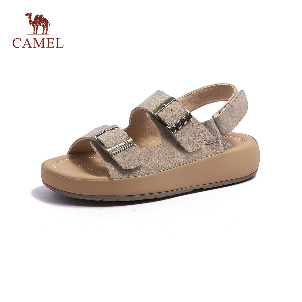 骆驼女鞋2026夏季新款清凉透气勃肯鞋时尚潮流休闲凉鞋